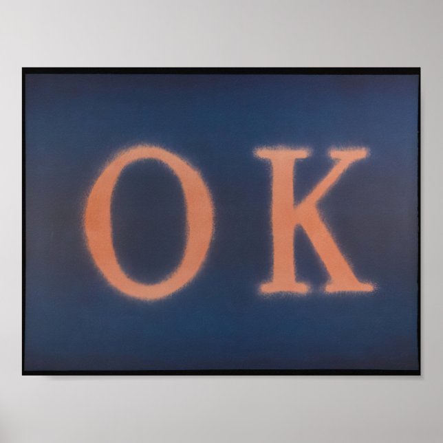 Affiche Edward Ruscha - OK (État I) - 1990 (Devant)