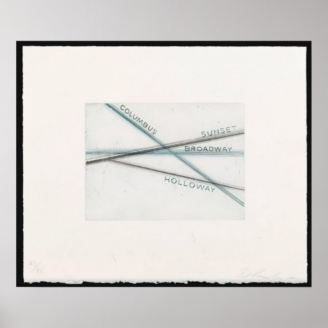 Affiche Edward Ruscha - Sunset (de Los Francisco San Ang (Devant)