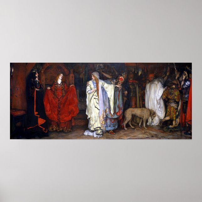 Affiche Edwin Austin Abbey King Lear, Acte I, Scène I (Devant)