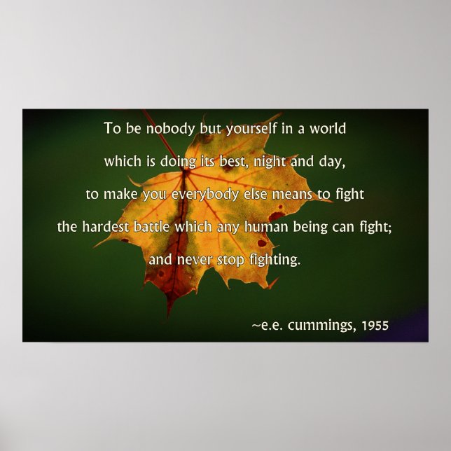 Affiche EE Cummings (Devant)