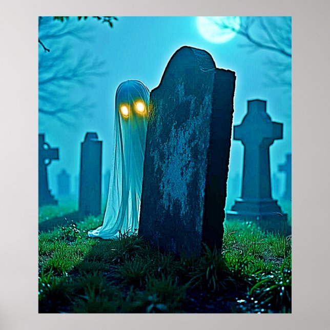 Affiche Eerie Glimpse du fantôme du cimetière (Devant)