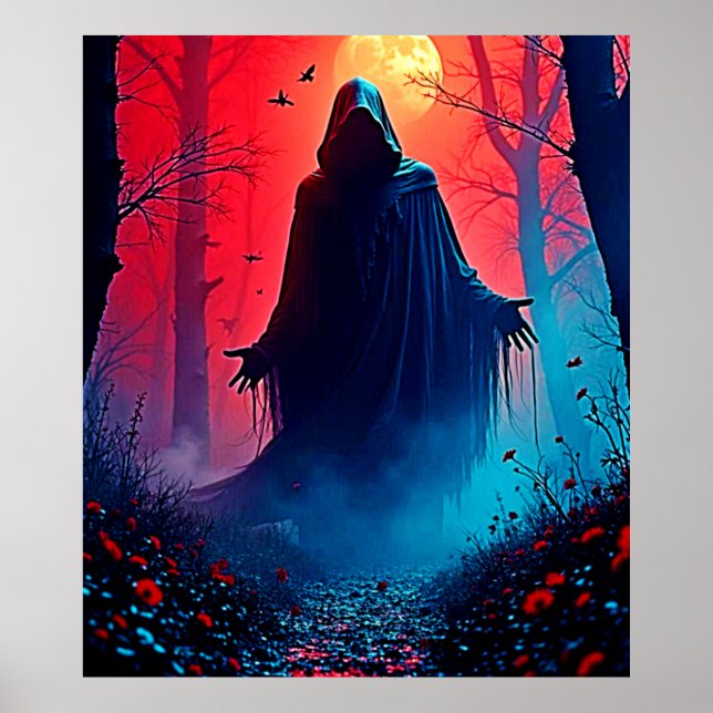 Affiche Eerie Shadow in Crimson Woods Design (Devant)