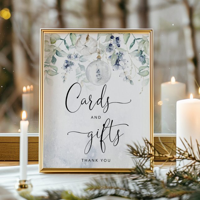 Affiche Eeucalyptus d'hiver cartes élégantes et cadeaux (Créateur téléchargé)