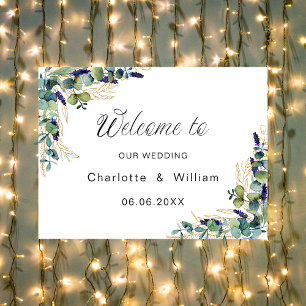 Affiche Eeucalyptus mariage verdure accueil élégant