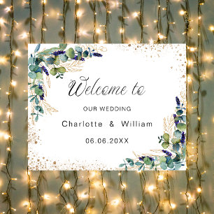 Affiche Eeucalyptus mariage verdure accueil élégant