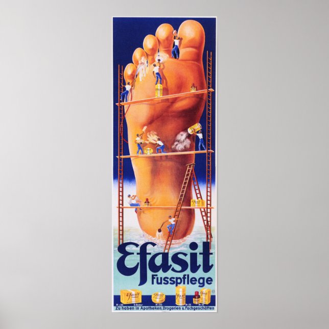 Affiche EFASIT Fusspflege Lotion de crème de pied Pedicure (Devant)