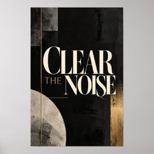 Affiche Effacer le bruit Typographie murale minimaliste so