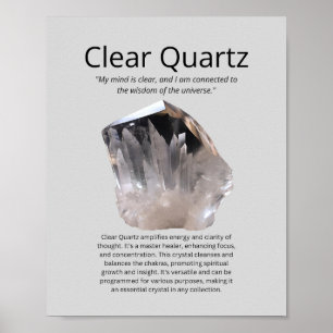 Affiche Effacer le sens de cristal quartz