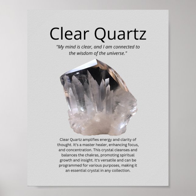Affiche Effacer le sens de cristal quartz (Devant)