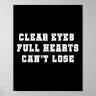 Affiche Effacer les yeux Les coeurs pleins ne peuvent pas