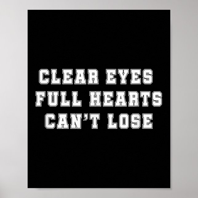 Affiche Effacer les yeux Les coeurs pleins ne peuvent pas  (Devant)