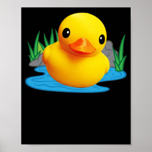 Affiche Effet 3D Cute Canard en caoutchouc