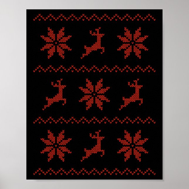 Affiche Effet articulé Noël - Knit Festive (Devant)