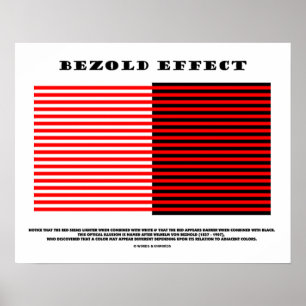 Affiche Effet Bézold (Illusion optique)