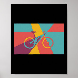 Affiche Effet d'art pop de VTT Mtb entièrement