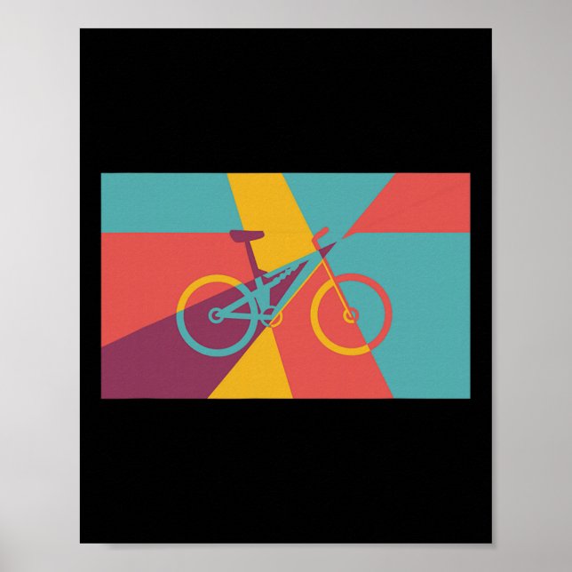 Affiche Effet d'art pop de VTT Mtb entièrement  (Devant)