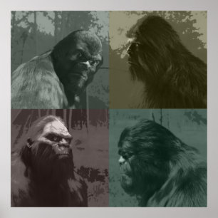 AFFICHE EFFET DE COUPE DE COLLAGE BIGFOOT