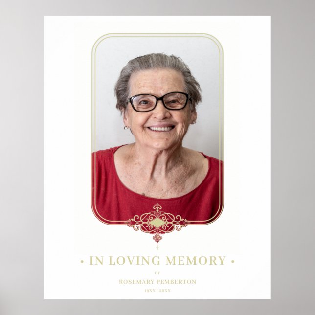 Affiche Effet de dentelle ornementale à effet doré pour en (Devant)