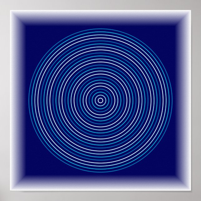 Affiche Effet de vague - Art abstrait de l'eau (Devant)