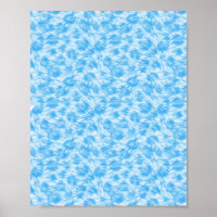 Effet fourrure synthétique bleue et blanche