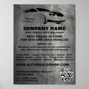 Affiche Effet métallique rayé Concessionnaire Automatique 