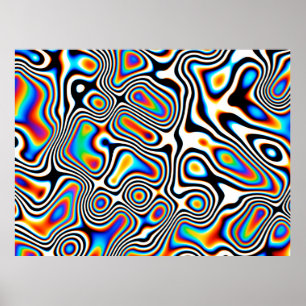 Affiche Effets numériques. Arrière - plan abstrait dynamiq