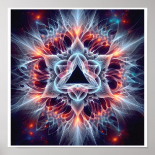 Affiche Effondrement de l'étoile fractale dans la fleur co