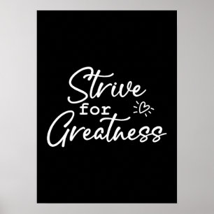 Affiche Effort Pour La Grandeur, L'Hustle, Le Succès Motiv