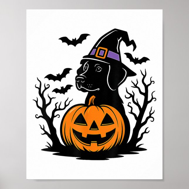 Affiche Éffrayant Black Labrador Retriever Casquette Citro (Devant)
