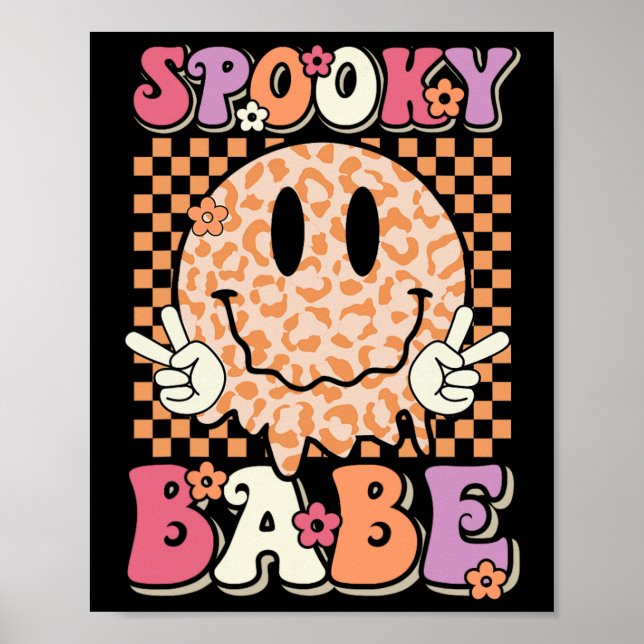 Affiche Éffrayant Bybe Super Halloween Leopard Sourire vis (Devant)