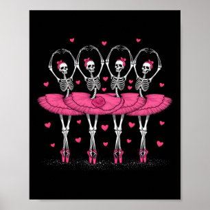 Affiche Éffrayant Byllerina Skeleton Danser Drôle Hallowee
