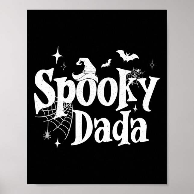 Affiche Éffrayant Dada Witch Drôle Halloween Costume Papa  (Devant)