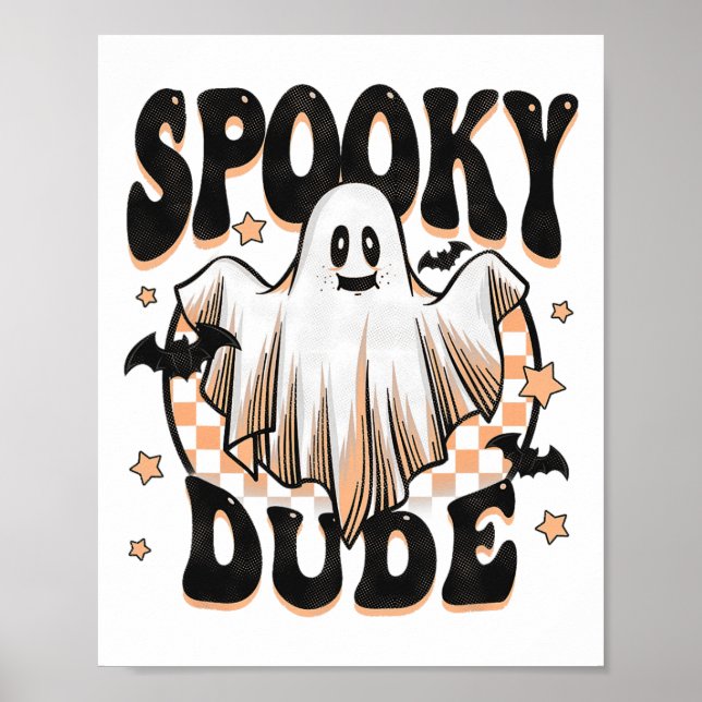 Affiche Éffrayant Duo Super Fantôme Halloween Costume Enfa (Devant)