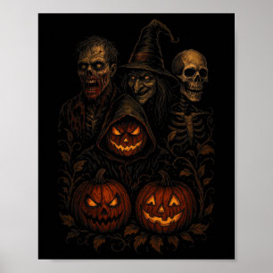 Affiche Éffrayant Halloween Citrouille Déplaisant Scary so