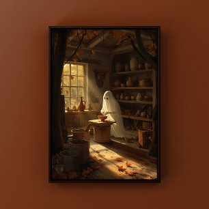 Affiche Éffrayant Halloween Ghost Fall Art pour les amateu