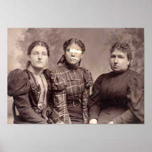 Affiche Éffrayant Halloween Haunted Portrait de famille