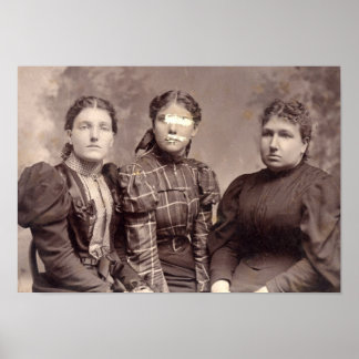 Affiche Éffrayant Halloween Haunted Portrait de famille