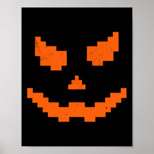 Affiche Effrayant Halloween Jack-o'-lantern Citrouille mal