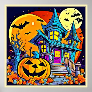 Affiche Éffrayant Haunted House