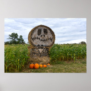 Affiche Éffrayant Hay Bale