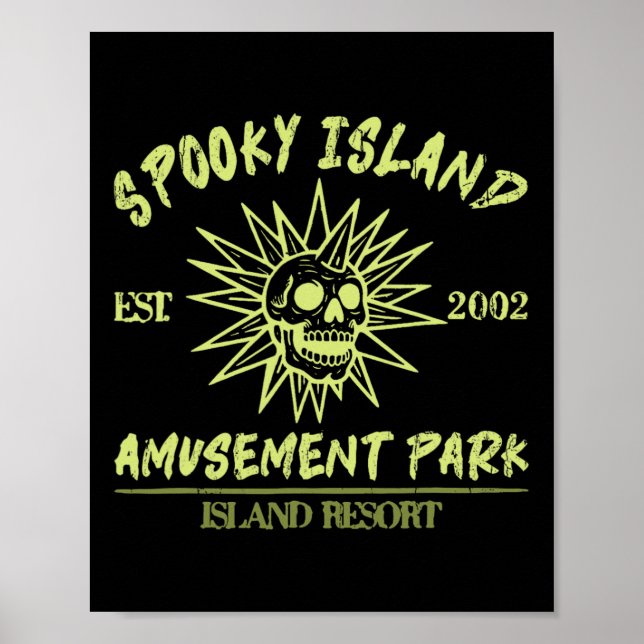 Affiche Éffrayant Island Est 2002 Parc d'attractions Honde (Devant)