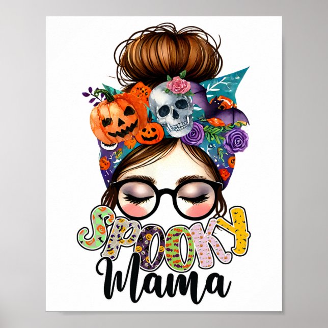 Affiche Éffrayant Mama Halloween Costume de fête maman (Devant)