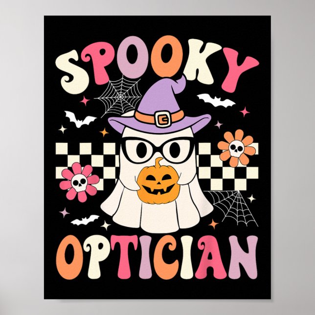 Affiche Éffrayant Opticien Halloween Oeil Docteur Hallowee (Devant)