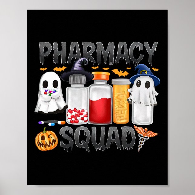 Affiche Éffrayant Pharmacie Squad Ghost Pills Pharmacist T (Devant)