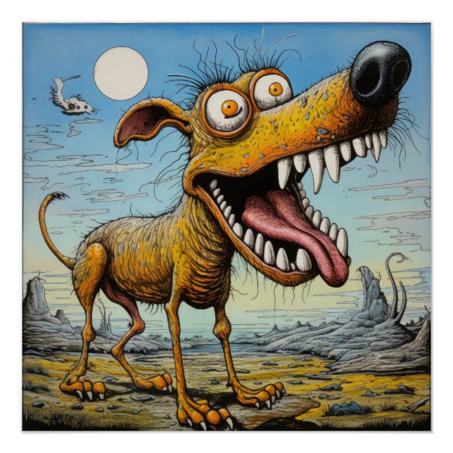 Affiche effrayante pour chien (Devant)