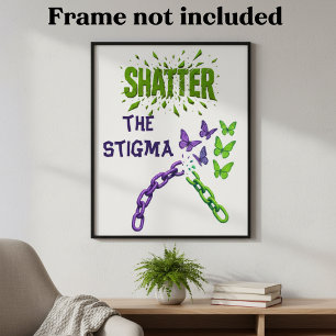 Affiche Effrayer la stigmatisation - Santé mentale