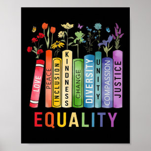 Affiche Egalité Bibliothèque Diversité Inclusion Kindness