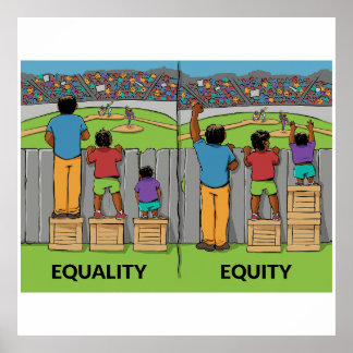 Affiche Égalité contre Équité – Inspirer la Justice Social