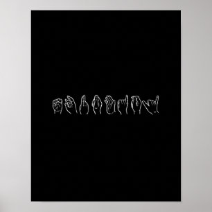 AFFICHE ÉGALITÉ DANS LA LANGUE DES SIGNES - BLANC - .PNG