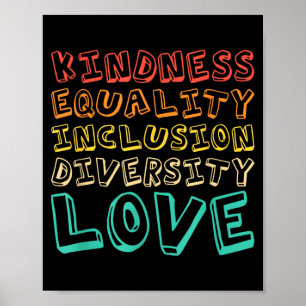 Affiche Égalité Inclusion Diversité Amour Professeur Bienv